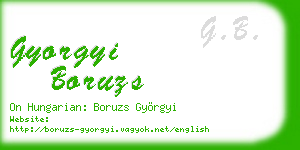 gyorgyi boruzs business card
