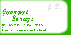 gyorgyi boruzs business card